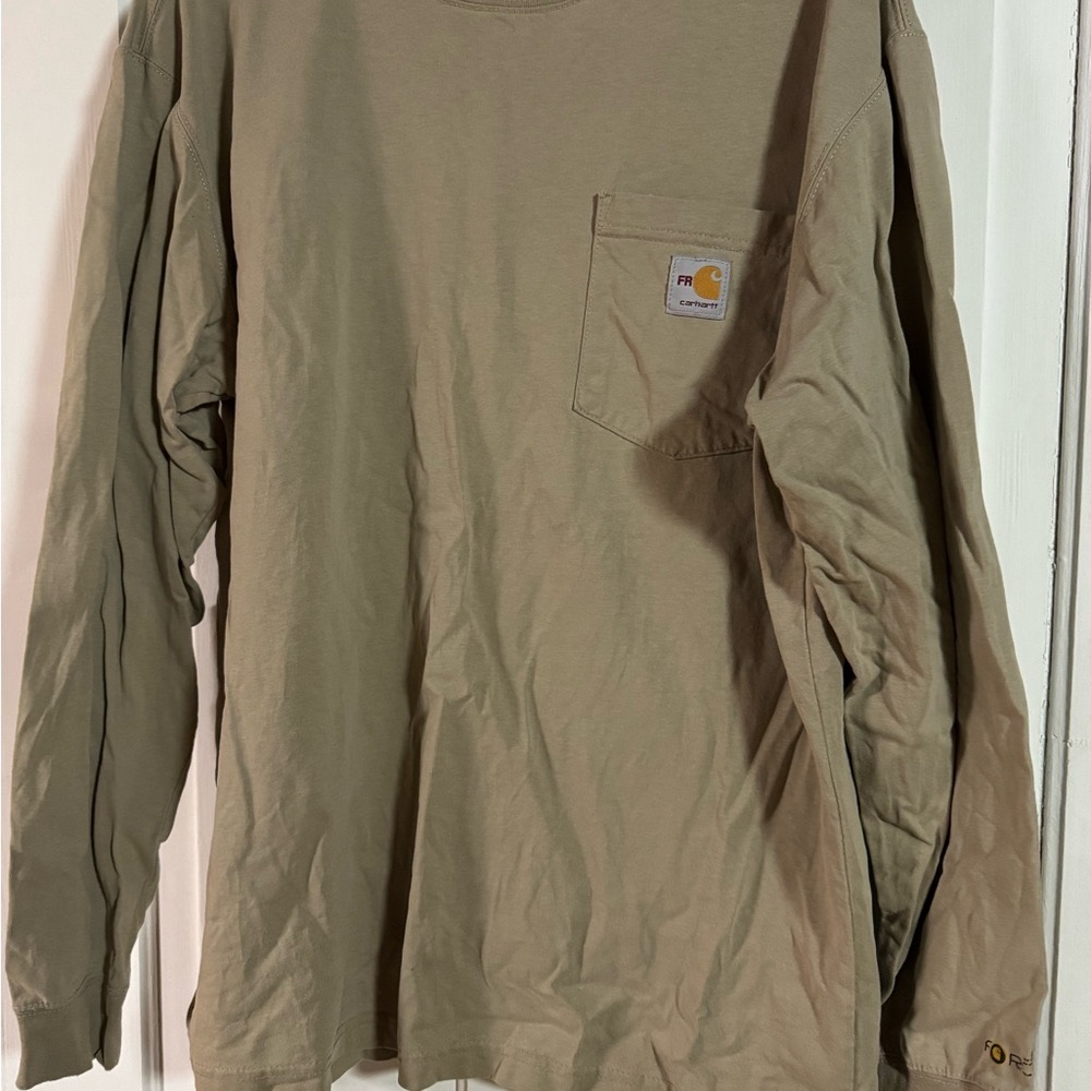 Carhartt FR Men's Tan Long Sleeve Shirt